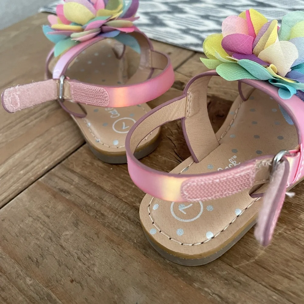 Cat & Jack: Toddler Pink and Yellow Floral Sandals